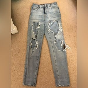 BDG mom high rise distressed jeans